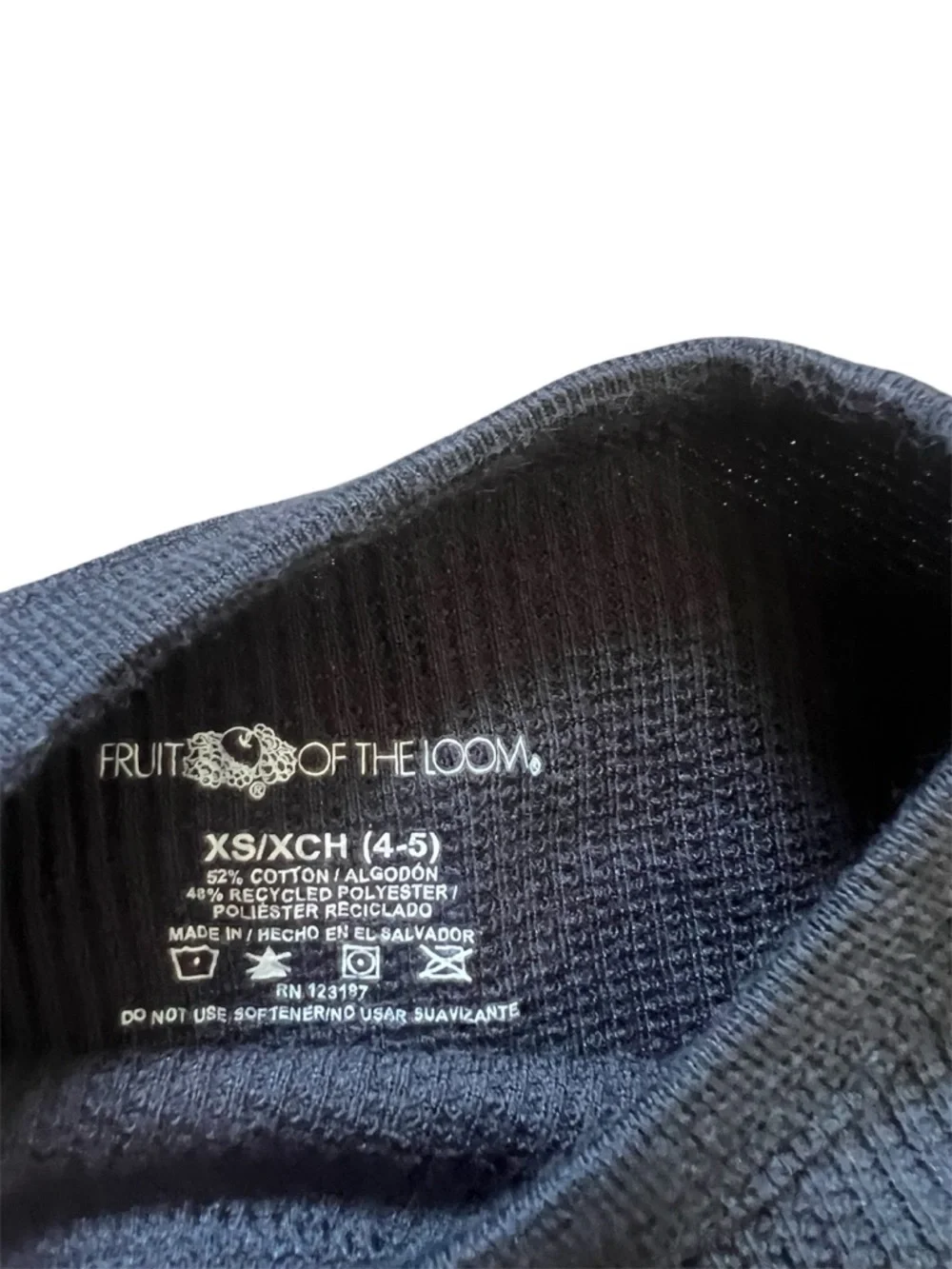 Fruit of the Loom Boys Blue Grey and Black Thermals Bundle | Size XSmall